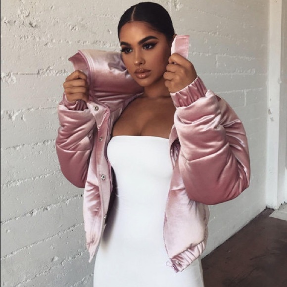 Serena Velvet Puffer Jacket By Meshki 